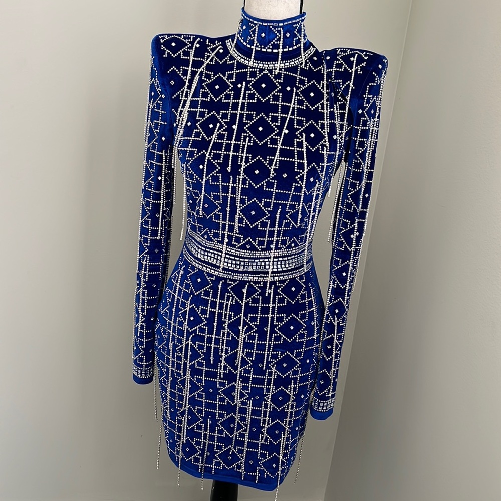 FASHIONNOVA - Find Me On Stage Mini Dress - Royal
